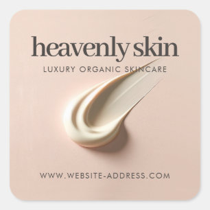 Sticker Carré Chic Beauté Soins de la peau Spa Boutique rose