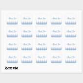 Sticker Carré Chic Blue Ombre Chevrons (Feuille)