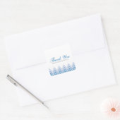 Sticker Carré Chic Blue Ombre Chevrons (Enveloppe)
