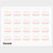 Sticker Carré Chic Coral Ombre Chevrons (Feuille)