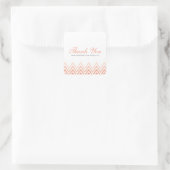 Sticker Carré Chic Coral Ombre Chevrons (Sac)