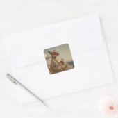 Sticker Carré Chic Fox Relaxant dans le style (Enveloppe)