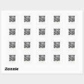 Sticker Carré Chic Gold Typographie Acheter la mariée A Drink QR (Feuille)