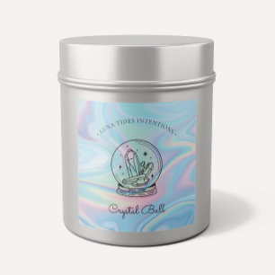 Sticker Carré Chic Holographique Magique Intention Candles Étiqu