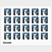 Sticker Carré Chic Lama Intelligent (Feuille)