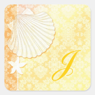 Sticker Carré Chic Mariage Balnéaire Favoriser