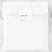 Sticker Carré Chic Minimal Bachelorette Clean Aesthetic Museum (Sac)