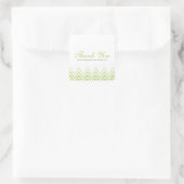 Sticker Carré Chic Neon Green Ombre Chevrons (Sac)