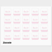 Sticker Carré Chic Pink Ombre Chevrons (Feuille)