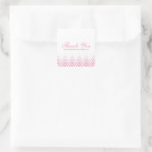 Sticker Carré Chic Pink Ombre Chevrons (Sac)