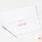 Sticker Carré Chic Pink Ombre Chevrons (Enveloppe)