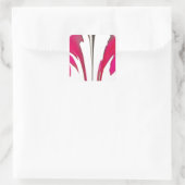 Sticker Carré Chic rouge extraordinaire rose sous le ciel blanc. (Sac)