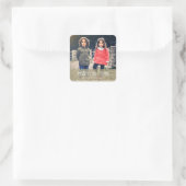 STICKER CARRÉ CHIC SILVER MERRY NOËL ADRESSE PHOTO DE VACANCES (Sac)