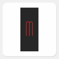 Chic Unique Monogramme Noir Blanc Plaine Simple