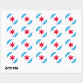 Sticker Carré Chicago Six Pointed Star (Feuille)