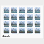 Sticker Carré Chicago Skyline (Feuille)