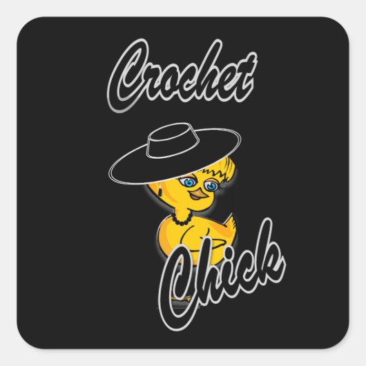Sticker Carré Chick Crochet #4 (Devant)