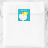 Sticker Carré Chick de Pâques (Sac)