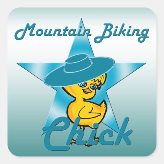 Sticker Carré Chick VTT #7 (Devant)