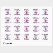 Sticker Carré Chicks avec bâtons Golf Golfing Femmes (Feuille)