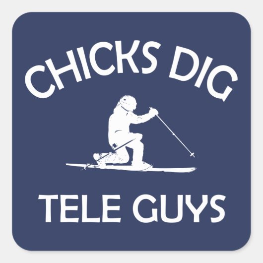 Sticker Carré Chicks Creg Tele Guys (Devant)