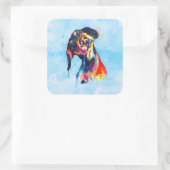 Sticker Carré Chien (Sac)