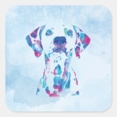 Sticker Carré Chien (Devant)