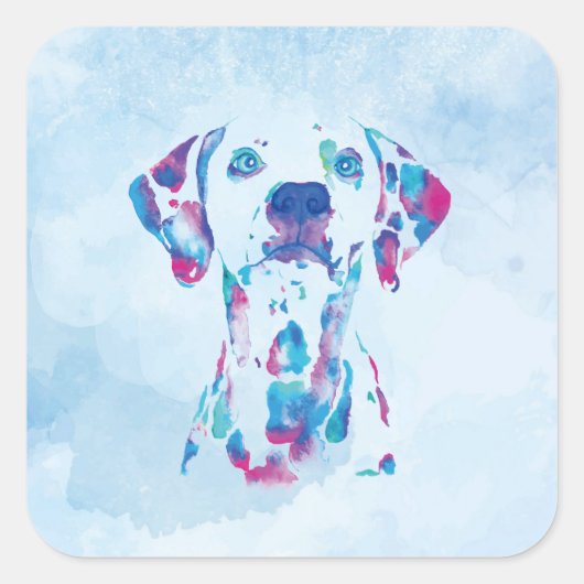 Sticker Carré Chien (Devant)
