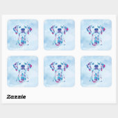 Sticker Carré Chien (Feuille)