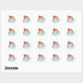Sticker Carré Chien aux fléchettes avec Dart (Feuille)