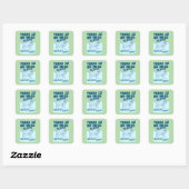 Sticker Carré Chien baleine créature drôle (Feuille)
