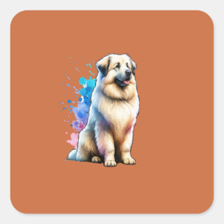 Sticker Carré Chien berger des Pyrénées
