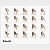 Sticker Carré Chien Chien Chien Chien Chien Chien Chien Brown (Feuille)