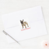Sticker Carré Chien Chien Chien Chien Chien Chien Chien Brown (Enveloppe)
