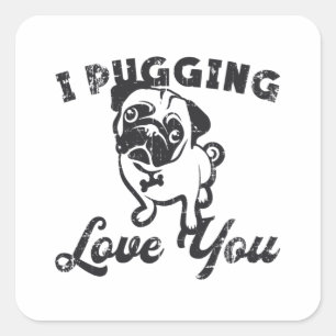 Sticker Carré Chien Chien Chien Je Chih Tzu Pas Chien Vintage Dr