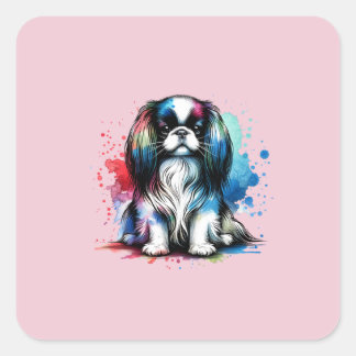 Sticker Carré Chien chinois japonais