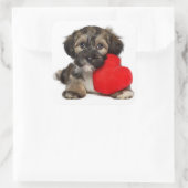 Sticker Carré Chien chiot de Valentine Havanais (Sac)