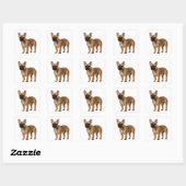 Sticker Carré Chien chiot français mignon (Feuille)