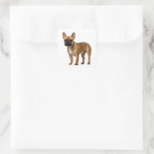 Sticker Carré Chien chiot français mignon (Sac)