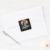 Sticker Carré Chien compagnon d'aventure (Enveloppe)