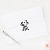 Sticker Carré Chien dalmate mignon (Enveloppe)