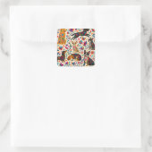 Sticker Carré Chien d'art Otomi (Sac)