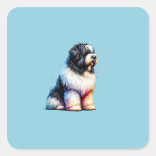 Sticker Carré Chien de Bouvier des Flandres