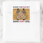 STICKER CARRÉ CHIEN DE CHASSE DE BARN (Sac)