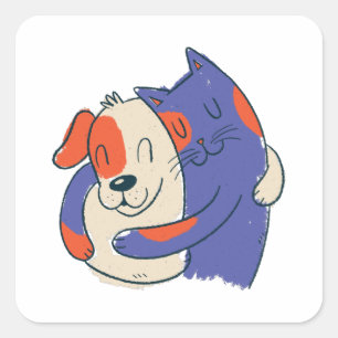 STICKER CARRÉ CHIEN DE CHIEN