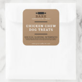 Sticker Carré Chien de compagnie fait maison traite produits éti (Sac)