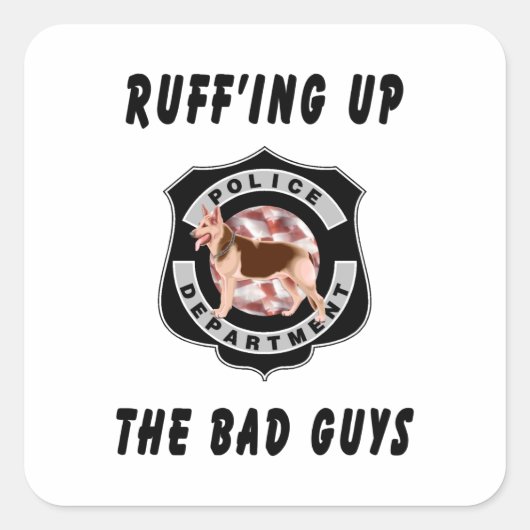 Sticker Carré Chien de police K9 (Devant)