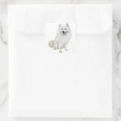 Sticker Carré Chien Esquimau Américain (A) (Sac)