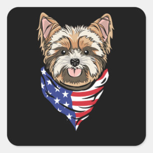 Sticker Carré Chien patriote
