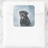 Sticker Carré Chien Rottweiler (Sac)